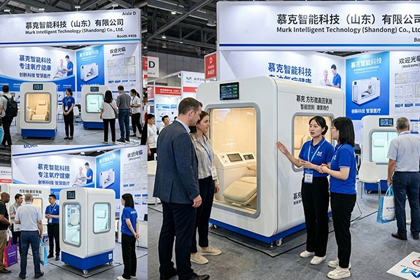 In diretta dall'Expo: le vetrine della tecnologia intelligente Muke all'Expo internazionale sulla salute e il benessere; Le camere di ossigeno ad alta pressione e le barre di generazione di ossigeno suscitano un'ondata di interesse da parte dei distributori.